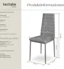 tectake® Set Esszimmerstuhl Thomas gepolstert mit Produktbild-Vorschau 5