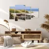 Bild auf Leinwand - Leinwandbild - 4 Teile - Strand Möwen Produktbild-Vorschau 7