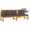 vidaXL Lit de jour avec coussins gris 200x60x75 cm bois Voir les images du produit 6