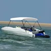vidaXL 2-Bow Bimini Top White 180x150x110 cm Náhled obrázku produktu 2