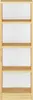 A simple, empty wooden bookshelf against a white background. Produktbild-Vorschau