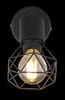 A close-up studio shot of a black industrial-style wall lamp with a visible filament bulb. Náhľad obrázku produktu