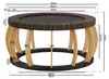Rattan-Runder Couchtisch 90 cm – Vintage-Design in Produktbild-Vorschau 4