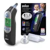 A Braun ThermoScan 7 ear thermometer is shown in its retail packaging, alongside its accessories. Produktbild-Vorschau