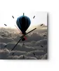 Wanduhr - Quadrat - Glasuhr - Wolke Ballon Himmel - 30x30cm Produktbild-Vorschau 1
