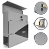 A modern gray mailbox with a black accent panel and the word "POST" in white. Produktbild-Vorschau