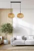 A living room scene with a sofa, a plant, and two pendant lights. Produktbild-Vorschau