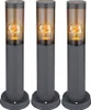 Three identical outdoor lamps are arranged side-by-side against a white background. Produktbild-Vorschau