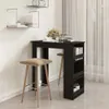 vidaXL Barový stôl s policou čierny 102x50x103,5 cm Náhľad obrázku produktu 6