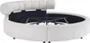 Bett rund - 220 x 220 cm - Bouclé-Stoff - Weiß - ROGILA Produktbild-Vorschau 3