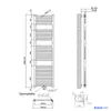 Heilmetz Badheizkörper 140x40cm Mittelanschluss 238 Watt Produktbild-Vorschau 7