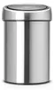 Brabantia TOUCH BIN, 3 l, Rund, Stahl, Stahl, Belgien, 18 Produktbild-Vorschau 1