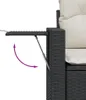 9-tlg. Garten-Sofagarnitur mit Kissen Schwarz Poly Rattan Produktbild-Vorschau 9