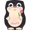 A cartoon mole character holding a pink tulip. Produktbild-Vorschau