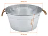 Zierteich Zinkwanne 25 L mit Griffen aus Jutekordel - 45 x Produktbild-Vorschau 2
