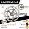 Tretkurbel 42 / 52 Zahn 2-Fach Racing Crank Aluminium Produktbild-Vorschau 3