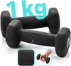 Meteor Hantel-Set 2x1 kg Gusseisen PVC Kurzhanteln Hexagon Produktbild-Vorschau 6