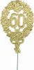 DEMMLER Festliche Zahl 60 gold 8x12cm mit Draht Produktbild-Vorschau 1