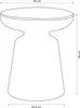 A line drawing of a round side table with dimensions indicated. Anteprima dell’immagine prodotto
