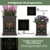 COSTWAY 2 donice kwadratowe, 48 cm/31,5 wysokości, donice Podgląd zdjęcia produktu 4