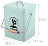Relaxdays – pojemnik na kompost do kuchni, 6 l, mały kosz Podgląd zdjęcia produktu 4