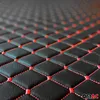 140cmx100cm Geprägte Schwarz Kunstleder Rot Diamant-Stich Produktbild-Vorschau 7