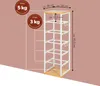 otvorený botník eluno na 6 párov topánok z matného bieleho Náhľad obrázku produktu 7