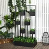 Outsunny Blumenkasten, Hochbeet, Pflanzkasten mit Rankhilfe Produktbild-Vorschau 2