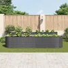 vidaXL Letto da giardino rialzato 400 x 80 x 81 cm Acciaio Anteprima dell’immagine prodotto 2