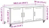 vidaXL TV-Schrank Weiß 100,5x39x43,5 cm Kaltgewalzter Stahl Produktbild-Vorschau 8