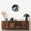 Wanduhr - Rund - Glasuhr - Fotografie Mode Frau - 40x40cm - Produktbild-Vorschau 7