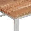 Couchtisch Silbern Edelstahl und Massivholz Akazie Produktbild-Vorschau 5