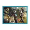 The image depicts characters from Star Wars, including The Mandalorian and Grogu, in a forest setting. Voir les images du produit