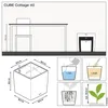 Obal na kvetináč Lechuza Cube Cottage plastový sivý Náhľad obrázku produktu 9