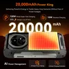 A marketing image showcasing the features of a rugged smartphone, emphasizing its large battery capacity and fast charging capabilities. Náhľad obrázku produktu