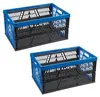 Novaliv Klappbox 45l Blau 2er Set - Faltbare Korbbox mit Produktbild-Vorschau 1