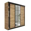 KIER FURNITURE Armoire coulissante avec miroir, Chêne Craft Voir les images du produit 2