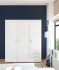 Kleiderschrank "Harry" in Weiß mit 3 Schubladen und 3 Produktbild-Vorschau 3