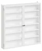 SoBuy Wandvitrine FSB113-H-W mit Glastüren und LED-Beleuchtung, weißes Displayregal Productafbeelding-voorbeeld