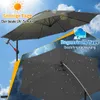 Ombrellone Izrielar 3,5 m grigio Ombrellone da giardino con Anteprima dell’immagine prodotto 5