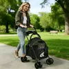 Hundebuggy Faltbar Jogger Katzenbuggy mit Netzfenstern Produktbild-Vorschau 3