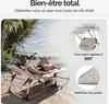 Casaria Chaise longue de jardin Malta Crème 210cm Transat Voir les images du produit 5