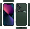 Multiple views of a dark green iPhone case with a card slot. Produktbild-Vorschau