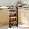 HOMCOM Keukenwagen, serveerwagen met 5 niveaus, rollende Productafbeelding-voorbeeld 2