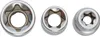 Three star-shaped sockets of varying sizes are arranged horizontally against a white background. Anteprima dell’immagine prodotto