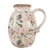 Clayre & Eef Dekorative Kanne 20x16x22 cm Beige Rosa Produktbild-Vorschau 1