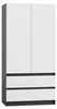 Kleiderschrank Weiß/Anthrazit – 90 x 50 x 180 cm – 2 Produktbild-Vorschau 3