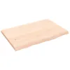 The Living Store Tischplatte 60x40x2 cm Massivholz Eiche Produktbild-Vorschau 3