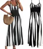 Kleid - Modisches Damenkleid - Gestreift - Lang - Maxikleid Produktbild-Vorschau 2