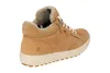 A single brown Ecco boot with a beige sole and white laces, shown from a side-rear angle against a white background. Podgląd zdjęcia produktu